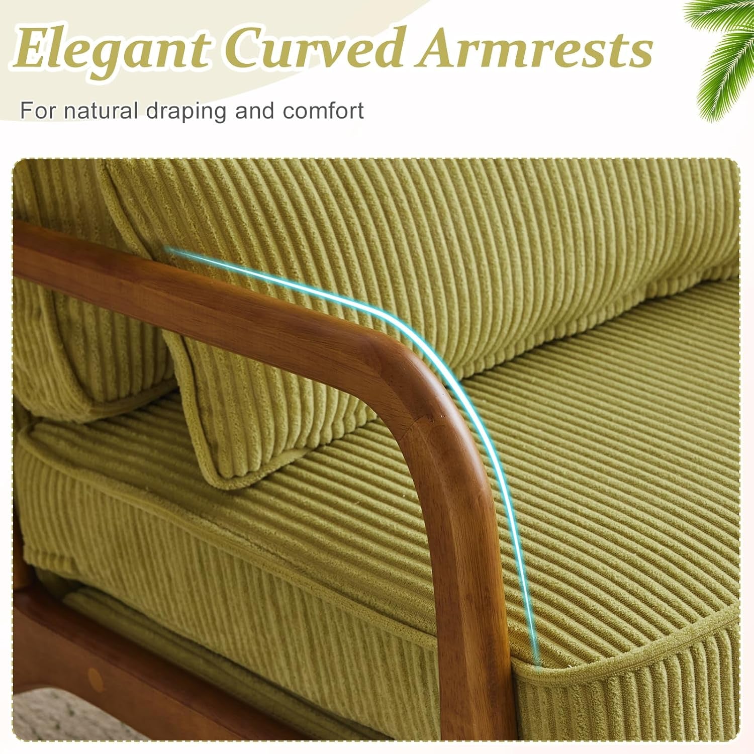 Nightshade Green Armchair With Lumbar Pillow Home Office