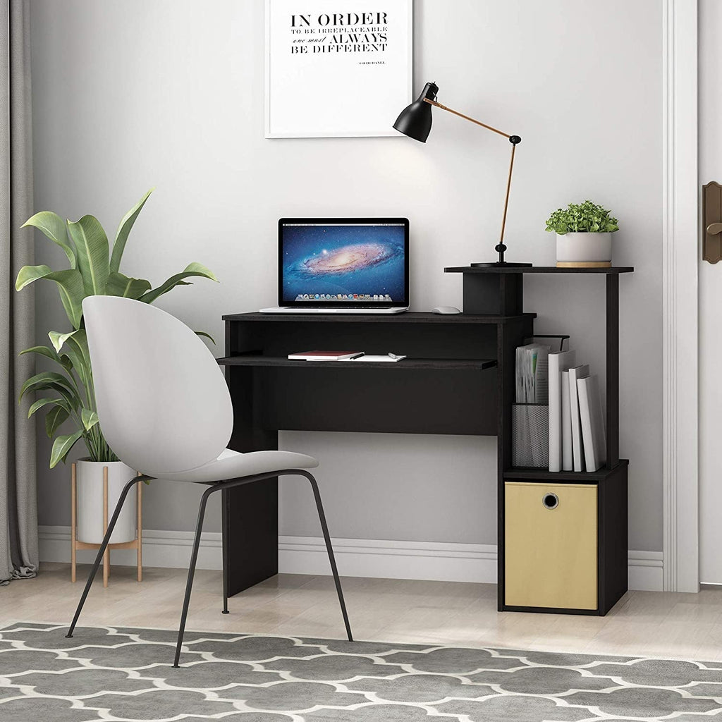 Econ Multipurpose Home Office Writing Desk Black Brown-1