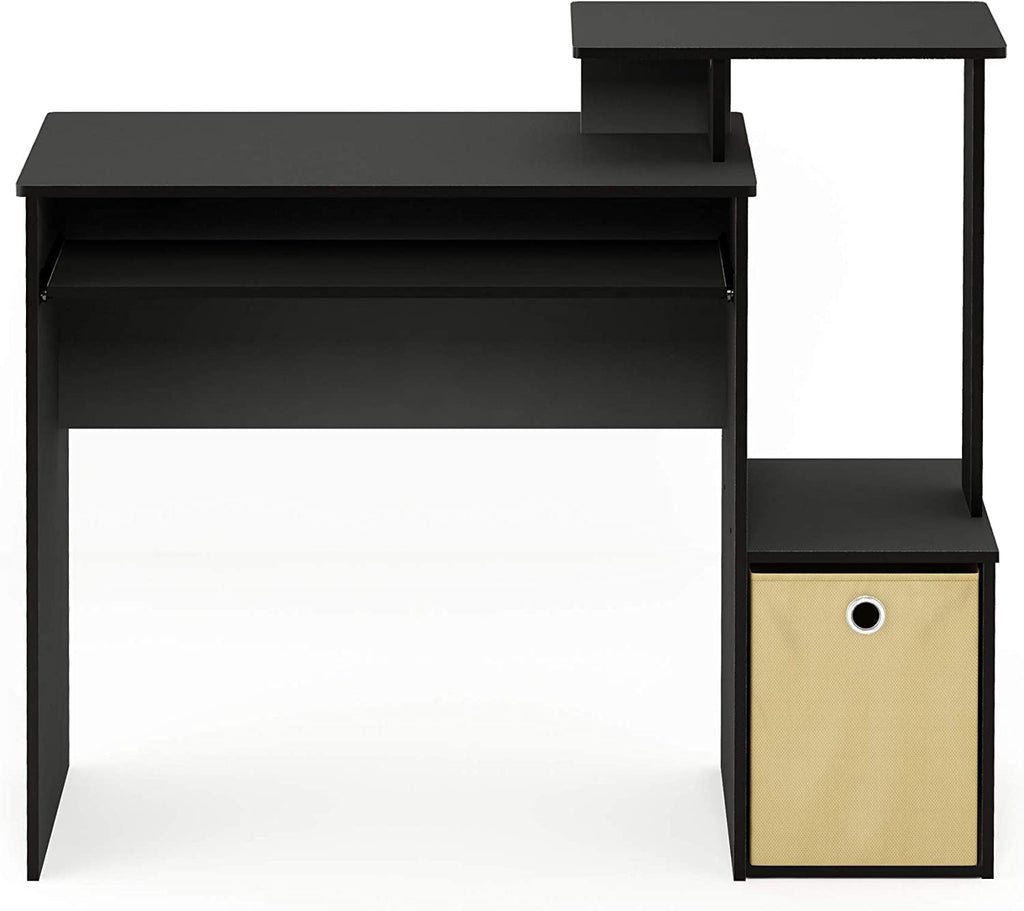 Econ Multipurpose Home Office Writing Desk Black Brown-3