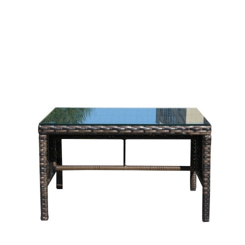 Outdoor Patio Furniture 1 Coffee Table With Clear Tempered Glass