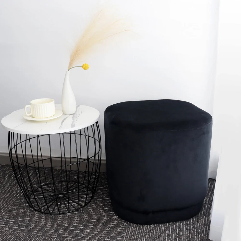 15.5"H Square Footstool Multifunctional Vanity Stools